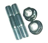 Solaughguy Kit de montage de barre de tronçonneuse 4 pièces M8 x 42 mm Écrous et goujons boulons en acier carbone moyen résistant pour tronçonneuse SX62 62cc Pièces de rechange