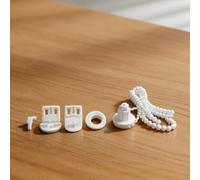 Solaughguy Kit de montage de store enrouleur de 25 mm avec support de chaîne et chaîne de 300 cm pour montage mural ou plafond, mécanisme de contrôle en plastique PVC pour réparation de fenêtre à
