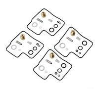 Solaughguy Kit de reconstruction de carburateur pour Honda ST1100 ST1100A 1991-2001, lot de 4 pour kit de réparation de carburateur avec composants en laiton et caoutchouc, remplacement direct