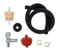 Solaughguy Kit de remplacement d'œillets de réservoir de carburant avec vanne d'arrêt et bague pour générateur Coleman, comprend 1 œillet, 1 valve, 1 ligne, 2 filtres, 2 pinces,