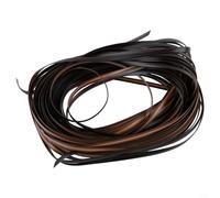 Solaughguy Kit de réparation plat en osier pour meubles de patio - Bandes de rechange en plastique et rotin de 36,6 m en blanc, gris, marron café - Restauration de chaise d'extérieur à faire soi-même