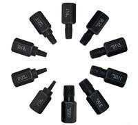 Solaughguy Kit d'extraction de vis endommagées 10 pièces pour boulons cassés, goujons et tuyaux - Extracteurs métalliques multi-cannelures pour gaucher dans les tailles 1/8" à 13/32" (solide et creux