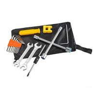 Solaughguy Kit d'outils de réparation portable 8 pièces pour moto et maison, ensemble d'outils à main compact multifonction avec clés et tournevis, alliage durable