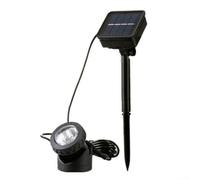 Solaughguy Lampe solaire réglable pour étang avec spot rotatif à 90 degrés, IP68 étanche, lampe de paysage pour jardin, allée, décoration d'aquarium, allumage automatique à la tombée de la nuit, (1)