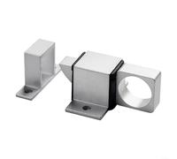 Solaughguy Loquet de porte à ressort automatique, pêne dormant de sécurité en alliage d'aluminium avec entretoises réglables pour portes à guillotine, serrure de rebond à fermeture automatique pour