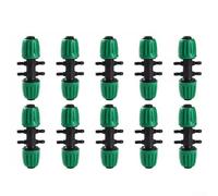 Solaughguy Lot de 10 adaptateurs barbelés à 6 voies pour systèmes d'irrigation goutte à goutte, connecteurs en plastique de 13 mm (DI 16 mm) avec vanne d'accélérateur à diamètre variable