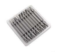 Solaughguy Lot de 10 embouts de tournevis magnétiques en alliage d'acier avec PH2 pour Phillips et fente plate de 6 mm, double tête pour perceuses électriques, compatibles avec tige hexagonale (65 mm)