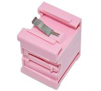 Solaughguy Lot de 10 organiseurs de composants électroniques - Mini boîtes de rangement pour pièces SMD/SMT, I.C., condensateurs, résistances, vis et rondelles - 31,5 x 21,5 x 25 mm ABS (rose)