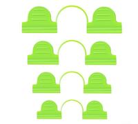 Solaughguy Lot de 100 pinces à film en plastique à double tête pour sécuriser les tissus d'ombrage, les filets d'isolation à bulles, vert, 4-7 mm (5 mm)