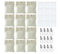 Solaughguy Lot de 12 poids de rideaux d'extérieur de 425,2 g, sacs de sable lestés en toile avec pinces métalliques et doublures étanches en polyéthylène pour tonnelle, pavillon, nappe, drapeau