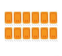 Solaughguy Lot de 12 porte-outils jaunes pour outils électriques 12 V 20 V, perceuse murale et support de batterie avec vis, organisateur de rangement d'atelier pour outils de garage