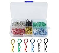 Solaughguy Lot de 180 pinces de carrosserie RC en acier pour voitures télécommandées à l'échelle 1/8 1/10, compatibles avec Traxxas Redcat HPI Himoto Exceed, 6 couleurs pour tous les 18 et 110