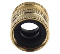 Solaughguy Lot de 2 adaptateurs de raccord de tuyau d'arrosage femelle vers femelle en laiton massif de 1,9 cm pour tuyau d'eau, pulvérisateurs, robinets, arroseurs de pelouse - Très résistant sans