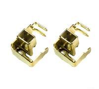 Solaughguy Lot de 2 porte-balais de carbone pour meuleuse d'angle Bosch GWS6-100 - Boîtier en métal doré avec contacts en carbone - 24 x 15 x 18 mm (0,94 x