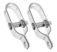 Solaughguy Lot de 2 tendeurs de fil en acier pour clôture et corde, chaîne - Argenté - 10 x 3 x 2 cm - Pince en métal robuste pour cadre de serre, cage à poulet, tissu