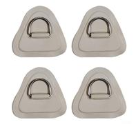 Solaughguy Lot de 3/4 patchs triangulaires gonflables en PVC avec anneau en acier inoxydable pour canoë, planche de surf et canoë, accessoires de sports nautiques de 9 cm (noir)