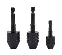 Solaughguy Lot de 3 adaptateurs de mandrin sans clé, tige hexagonale vers mandrin sans clé pour tournevis de 1/4", porte-foret à changement rapide avec 0,3 à 6,5 mm et 0,6 à 8 mm
