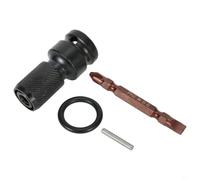 Solaughguy Lot de 4 adaptateurs de convertisseur de douille carrée de 1/2" vers tige hexagonale de 6,35 mm avec verrou à dégagement rapide pour perceuse et cliquet