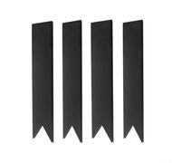 Solaughguy Lot de 4 piquets de bordure de paysage en métal pour bobine de bord - Clips de connecteur en acier antirouille robustes avec double taille de 25,9 cm/41,1 cm, noir - (41,1 cm)