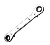 Solaughguy Lot de 5 clés à cliquet double embout 12 pans 6-21 mm Clé à cliquet réversible en acier au chrome vanadium pour voiture, moto et mécanique