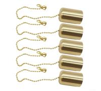 Solaughguy Lot de 5 extincteurs en laiton pour lanternes de camping, capuchon de torche avec crochet de chaîne, convient aux bougies chauffe-plat, bougies d'encens