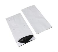 Solaughguy Lot de 50 sacs de plantation noirs et blancs pour la croissance des légumes - Pots de culture en polyéthylène sans sol avec design réfléchissant la lumière, drainage pré-perforé (4 L)