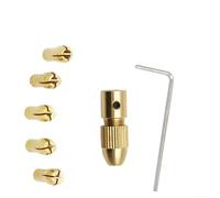 Solaughguy Lot de 7 pinces de serrage en laiton pour mini mandrins de perceuse - Plage de serrage de 0,5 à 3,0 mm, compatible avec outils rotatifs, arbres de moteur électrique et perceuses manuelles
