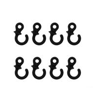 Solaughguy Lot de 8 crochets en caoutchouc souple en forme de queue de singe pour arc composé, réduction du bruit et amortisseur d'absorption des chocs, accessoire pour la chasse et la cible (noir)