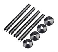 Solaughguy Lot de manchons de tuyau de radiateur pour tuyaux de 15 mm et 200 mm de long - Colliers en plastique chromé/noir/blanc avec installation à clipser - Cache-raccords de plomberie domestique