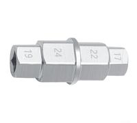 Solaughguy Outil de démontage de broche de moto pour essieu avant et arrière 17 19 22 24 mm Tournevis hexagonal avec entraînement carré de 9,5 mm, construction en métal