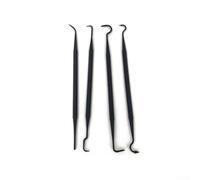 Solaughguy Outil de nettoyage de voiture Crochet Outil de nettoyage de tuyaux pour voitures - Lot de 4 médiators à double extrémité avec 8 pointes en plastique noir multi-usages accessoires de