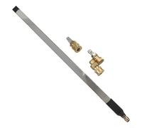 Solaughguy Outil de nettoyage portable pour radiateur 4500 PSI haute pression avec baguette en acier inoxydable de 60 cm, raccord rapide en laiton massif et buse rotative à 180° (A)