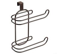 Solaughguy Over the Tank Porte-rouleau de papier toilette pour salle de bain - Support de rouleau de fer à monter sur le réservoir de toilettes, 11 x 7,5 x 19,5 cm, design moderne rustique pour