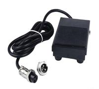 Solaughguy Pédale de commande au pied à 3 broches pour machines à souder TIG, ATGW et plasma - Interrupteur SPDT (1NO/1NC), câble aviation GX20 de 2 mètres, boîtier en métal avec caoutchouc