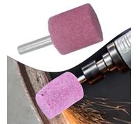 Solaughguy Pierre abrasive montée pour outils rotatifs, meule, tige de 6 mm, tête cylindrique, corindon rouge pour métal, bois, polissage du jade et rouille (G)