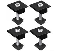 Solaughguy Pince de montage réglable pour panneau solaire pour modules de 30 mm et 35 mm d'épaisseur, support d'extrémité et central, alliage d'aluminium AL6005 - pour T5 avec vis M8 x 25 en acier