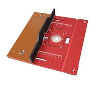 Solaughguy Plaque d'insertion de table de toupie en aluminium pour le travail du bois, compatible avec coupe-bordures électriques RT0700C, ensemble de guide de jauge à onglet, établi à rabat pour