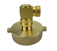 Solaughguy Raccord de bouche d'incendie en laiton de 6,3 cm NH femelle vers 1,9 cm GHT mâle adaptateur pour tuyau d'arrosage et équipement de lutte contre les incendies, construction en cuivre durable