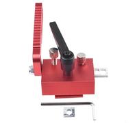 Solaughguy Rail à onglet réglable en T pour le travail du bois - Dispositif de limite de longueur précise compatible avec les clôtures de table de routeur de scie à table CNC, alliage d'acier (rouge)