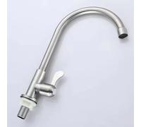 Solaughguy Robinet d'évier de cuisine en acier inoxydable avec robinet d'eau froide à levier unique et mousseur à économie d'énergie pour installation de cuisine et de bar