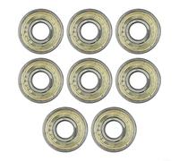 Solaughguy Roulements de skateboard en acier inoxydable 608ZZ ABEC-11 haute vitesse double scellé pour longboard, scooter, plaque de dérive, outils électriques et modèles, finition argentée (8)