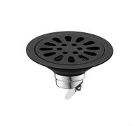 Solaughguy Siphon de sol pour salles de douche avec bouchon anti-retour intégré en acier inoxydable 304 pour une protection fiable des égouts (rond)