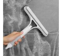 Solaughguy Spray nettoyant pour vitres avec grattoir en silicone, outil de nettoyage multifonction pour salle de bain, cuisine et voiture, pulvérisateur d'eau efficace (blanc)