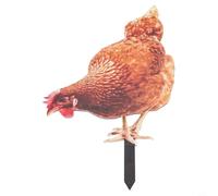 Solaughguy Statue de poulet en acrylique pour art extérieur - Décoration de jardin résistante aux intempéries avec construction durable, facile à installer pour pelouse et jardin (B)