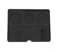 Solaughguy Tapis de Tamping Expresso - Tampon de presse à café en silicone de qualité alimentaire avec base en caoutchouc antidérapant, 20 x 25 cm, protecteur de poste de travail absorbant les chocs
