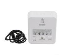 Solaughguy Testeur d'air intérieur 10 en 1 pour la maison avec PM2.5 PM10 TVOC C6H6 AQI, capteur, batterie rechargeable 2400 mAh, NDIR (blanc)