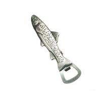 Solaughguy Trout Fish Décapsuleur Aimant pour Bière et Réfrigérateur Accessoire de Pêche en Alliage de Zinc avec Design Unique Trout Outil de Bar pour Pêcheurs 13*7cm (Lot de