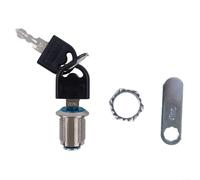 Solaughguy Verrou à came de rechange pour boîte aux lettres, porte de meuble, casier avec 2 clés identiques en alliage de zinc avec lame de verrouillage, vis, écrou et corps de serrure (20 mm)