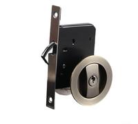 Solaughguy Verrou de porte coulissante invisible avec rochet simple - Serrure latérale d'intérieur pour portes de balcon pliantes - Matériel en alliage de zinc - Noir, argent, vert, rouge
