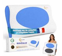 SOLAURENT-Wavéalux® Oreiller Ergonomique Cervical 3 en1 - Toutes Positions | Réduit les ronflements et apnées positionnelles, et soulage les douleurs de la nuque, des cervicales et du dos.